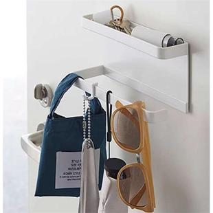 日式简易双层磁吸雨伞架玄关壁磁铁收纳架金属扁铁小工具置物挂架