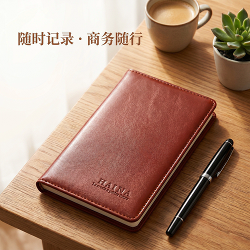 A6便携记事本商务男士多功能超厚复古随身皮面笔记本子