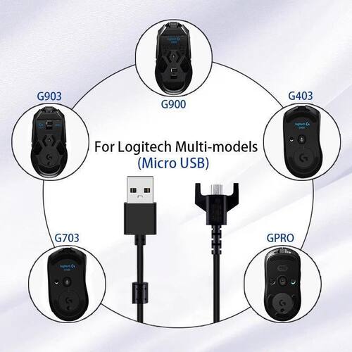 适用罗技GPRO\u002FGPW二代\u002FG900\u002FGPX鼠标充电线G903\u002FG403\u002FG703数据线