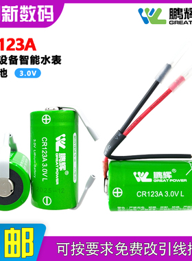 鹏辉CR123A伺服设备智能水表气体检测仪拍立得照相机定位3V锂电池