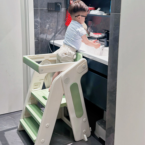 儿童踩脚凳折叠成长椅宝宝脚凳洗漱台家用餐椅婴儿吃饭餐边椅