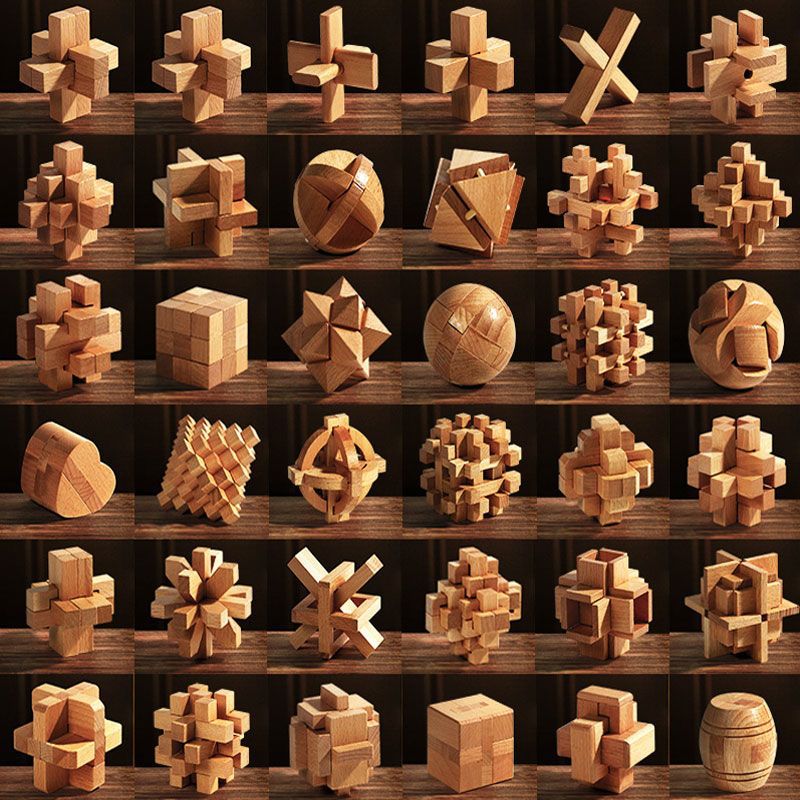 鲁班锁儿童益智解锁玩具孔明锁榫卯积木智力玩具小学生批发初高中