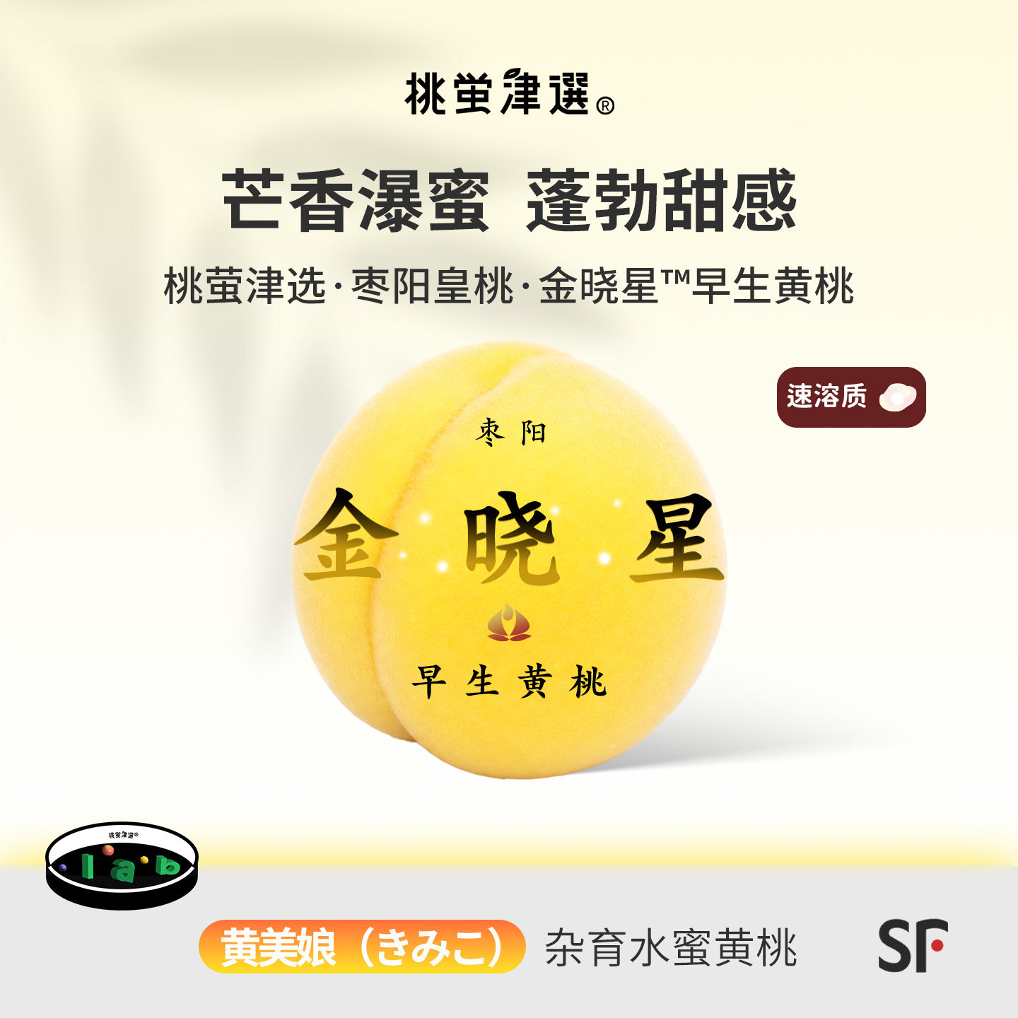 桃萤津选 金晓星™早生黄桃 香水蜜黄桃 枣阳产 整箱礼盒装 顺丰