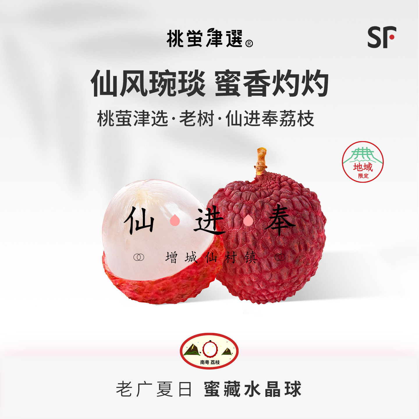 桃萤津选 仙进奉荔枝 增城仙村老树产 特级果干包礼盒装 SF空运