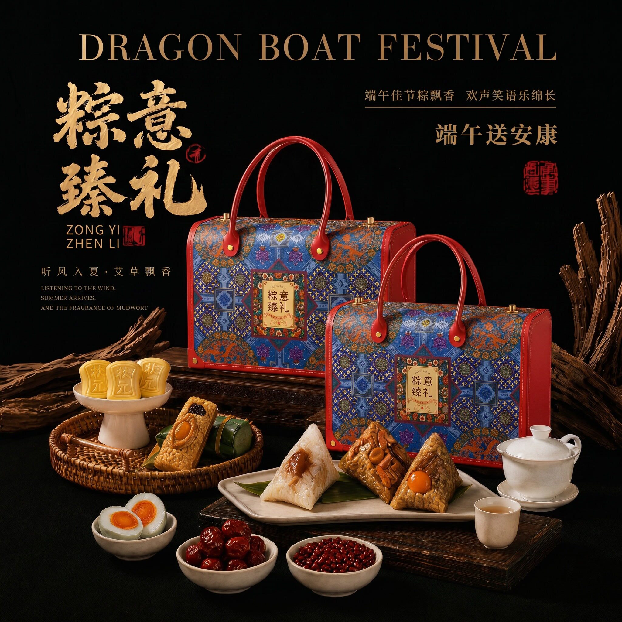 2026嘉兴风味端午粽子糕点礼盒蛋黄鲜肉竹筒粽水晶粽礼盒团购定制