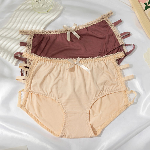 大码内裤女纯棉中腰舒适包臀无痕