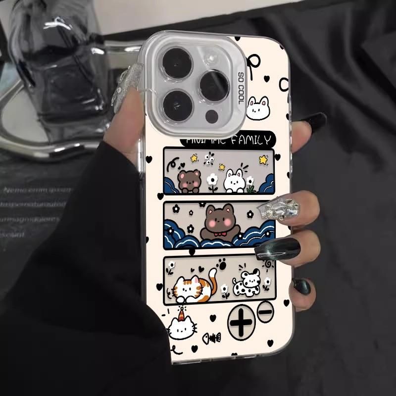 相框镂空手机壳小动物适用高级感苹果16pro彩银iPhone15Promax镭射vivo/oppo华为小米14荣耀13/12/11/X/10/XS