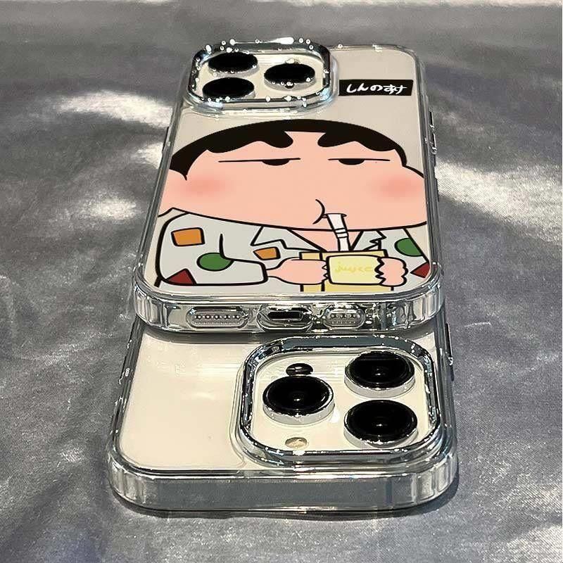 小新喝奶茶手机壳金属相框按键适用苹果16pro华为pura80/iPhone15Promax小米14/vivo周边OPPO/13/12/11/x荣耀