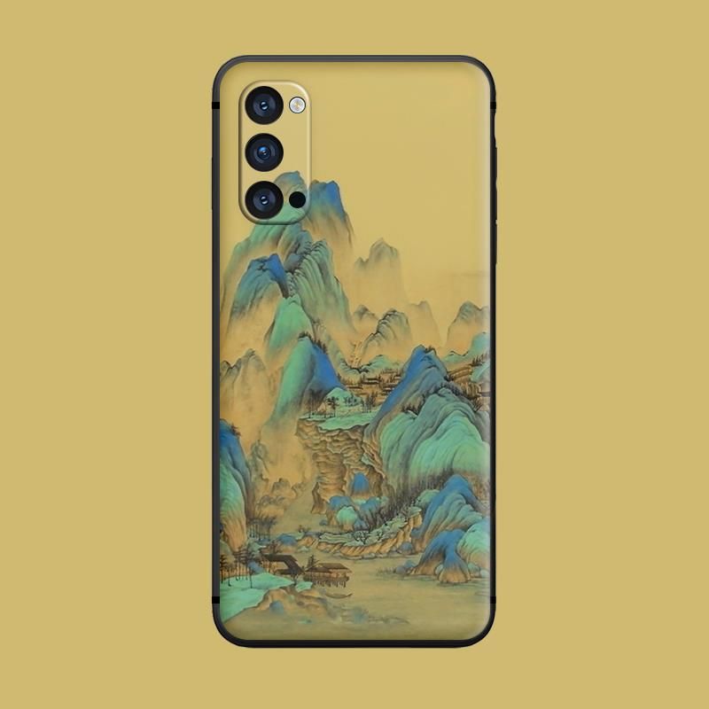 千里江山图手机壳中国风艺术适用苹果16pro华为pura80/iPhone15Promax小米14/vivo周边OPPO/13/12/11/x荣耀红