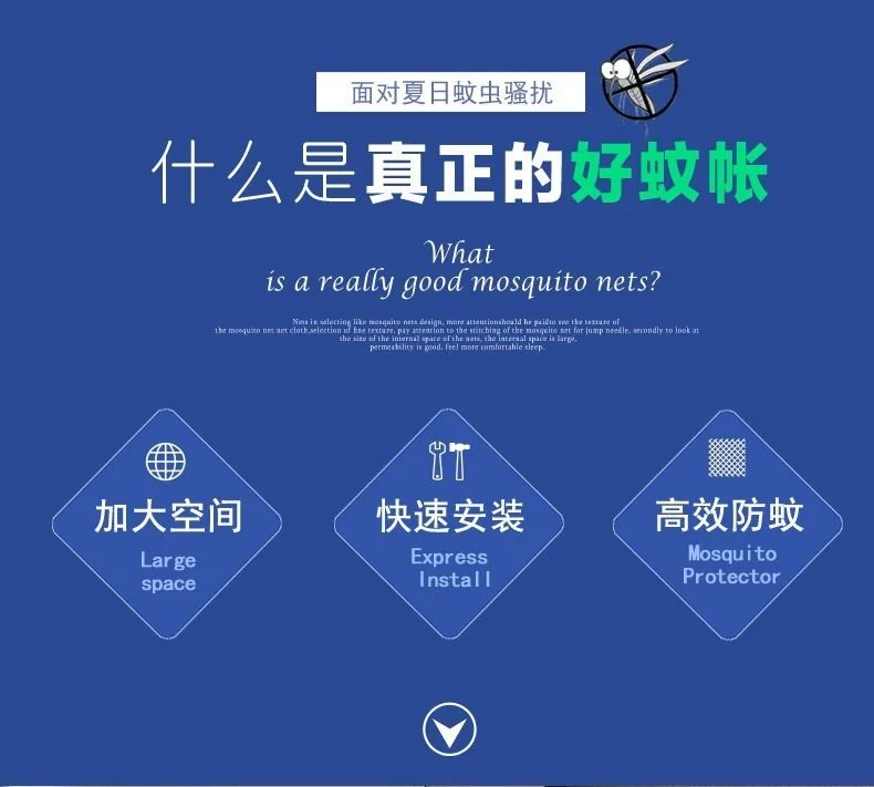 Màn chống muỗi yurt không cần lắp đặt trở lại đáy nhà 1,8 giường có thể gập lại 1,5 mã hóa toàn bộ đáy chống rơi tăng 2m - Lưới chống muỗi