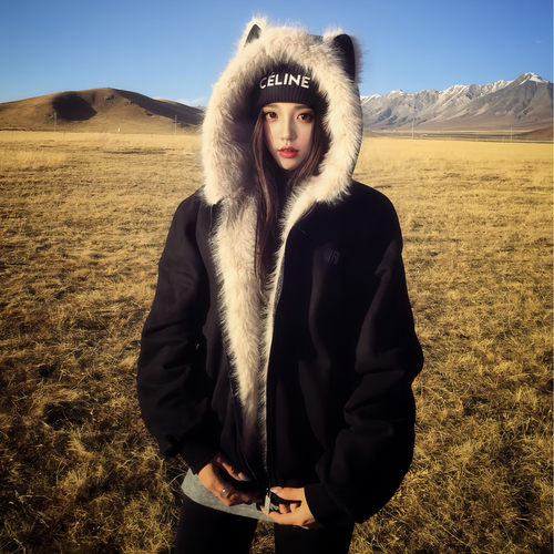 美式洋气减龄加厚保暖羽绒棉服