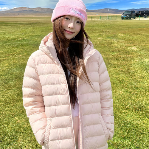 三防90白鸭绒连帽轻薄排骨羽绒服