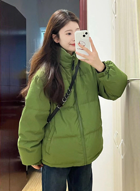 港风原宿BF加厚短款外套女2025秋冬季新款设计感小众羽绒棉服棉衣