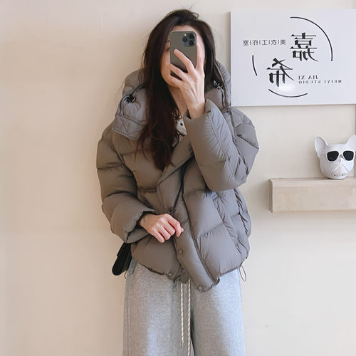 90白鸭绒面包服保暖羽绒服外套