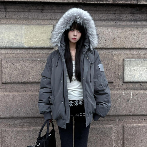 防风冲锋衣加厚工装羽绒棉服