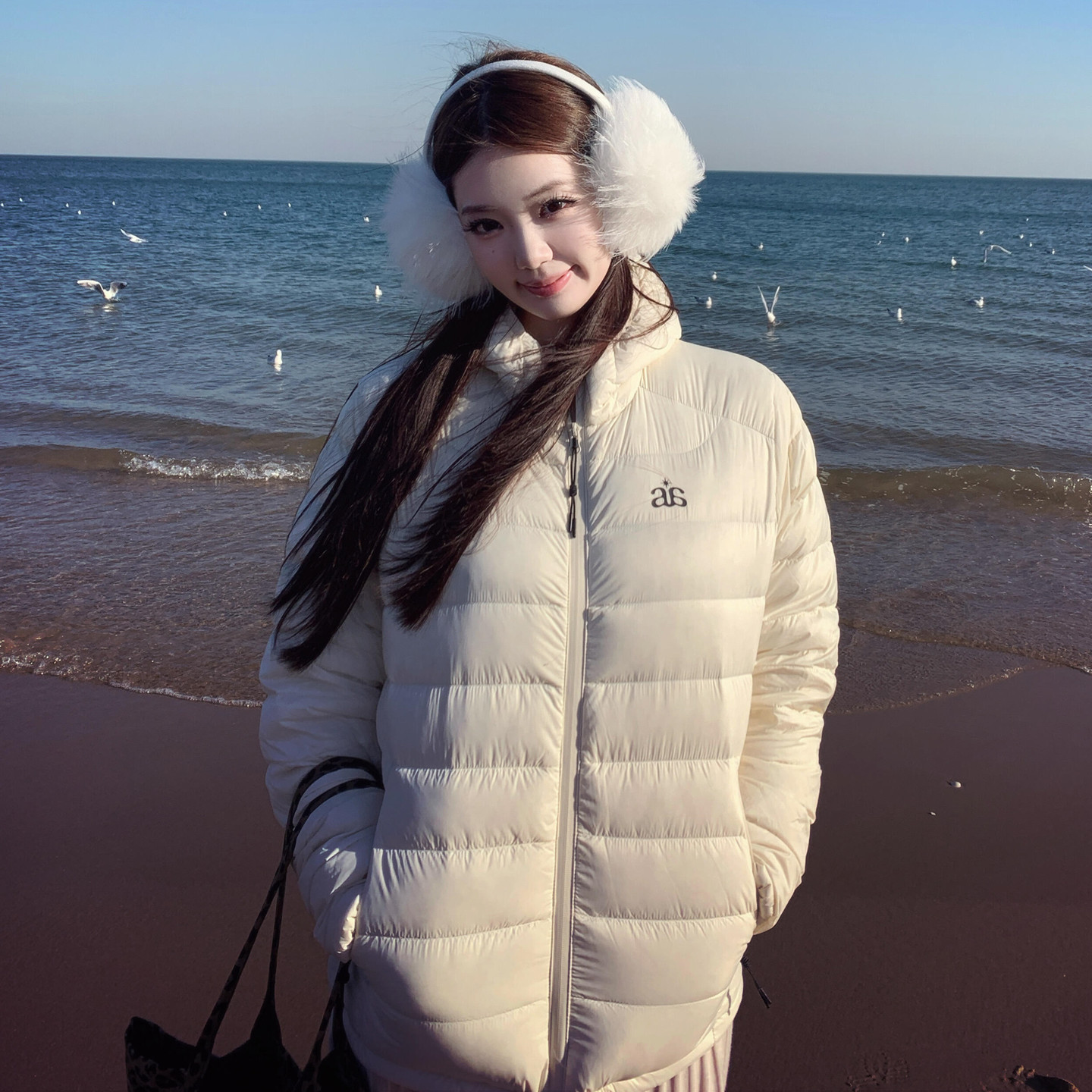 90白鸭绒短款防风排骨羽绒服外套
