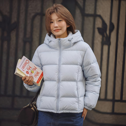 三防90白鸭绒连帽羽绒服外套
