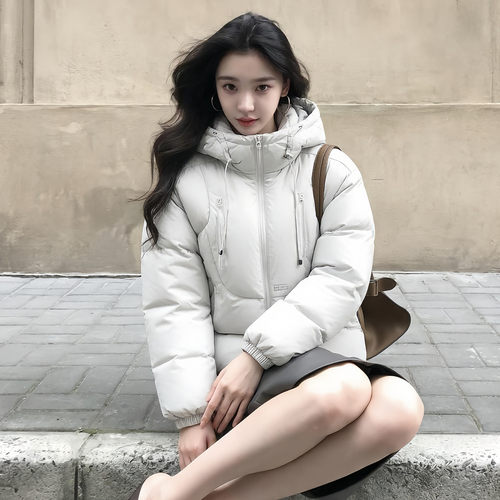 防水90白鸭绒加厚保暖羽绒服