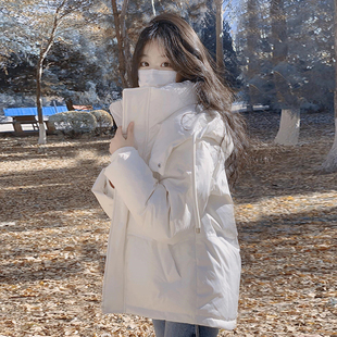 洋气减龄小个子保暖羽绒棉服棉袄女2025冬季 设计感面包服外套 新款