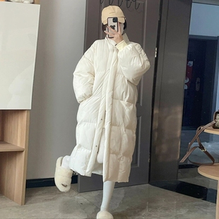 学生韩版 新款 宽松外套 保暖oversize羽绒棉服女加厚2025秋冬季 长款