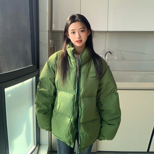 羽绒棉服潮 加厚保暖立领短款 外套女面包服2024秋冬季 新款 宽松韩版