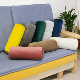 新盼圆柱形长条抱枕客厅沙发圆柱枕办公室久坐腰枕车载靠枕可拆洗