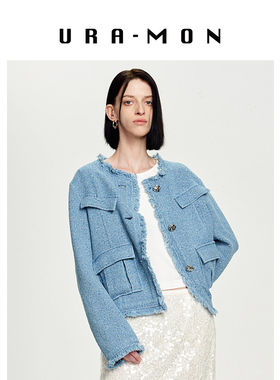 【URA-MON&超模陈静颐】 ｜工装牛仔香风外套