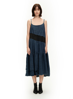 【设计师品牌】URA-MON ｜真丝牛仔连衣裙