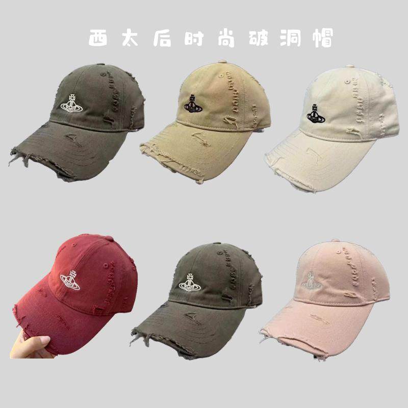 新款西太后土星刺绣棒球帽破洞鸭舌帽百搭时尚遮阳帽子男女同款,运动/瑜伽/健身/球迷用品,运动帽,淘宝优惠券,粉丝福利购,淘宝优惠卷