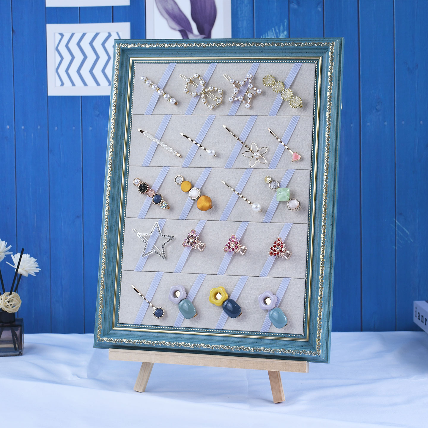 复古发夹展示架耳环陈列首饰框