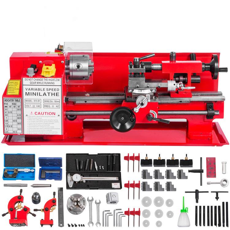 金属车床X英寸台式微型金属车床可变速木工CNC电动机床