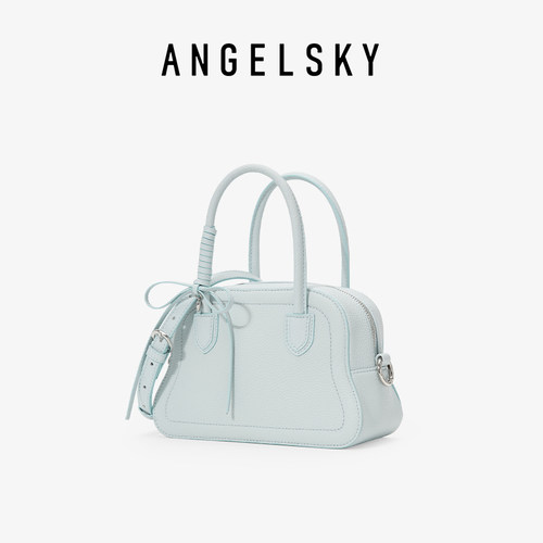 ANGELSKY蝴蝶结斜挎波士顿包