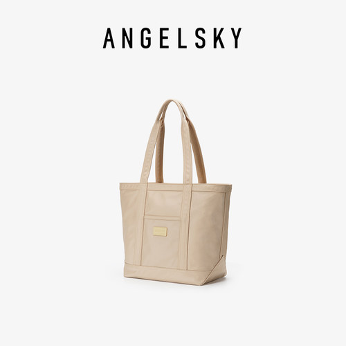 ANGELSKY大容量帆布拉链托特包