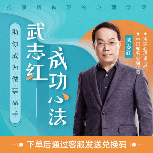 武志红92个成功心法 把事情做好的心理学课程心理咨询师入门学习