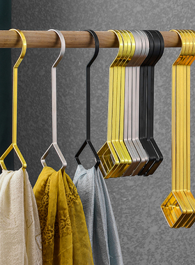 服装店菱形铁挂钩金色S钩子金属衣服吊钩挂衣扁钩展示圆钩长s勾子