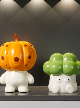 南瓜丸艺术摆件黄色现代客厅电视酒柜办公室家居装饰品客厅样板间