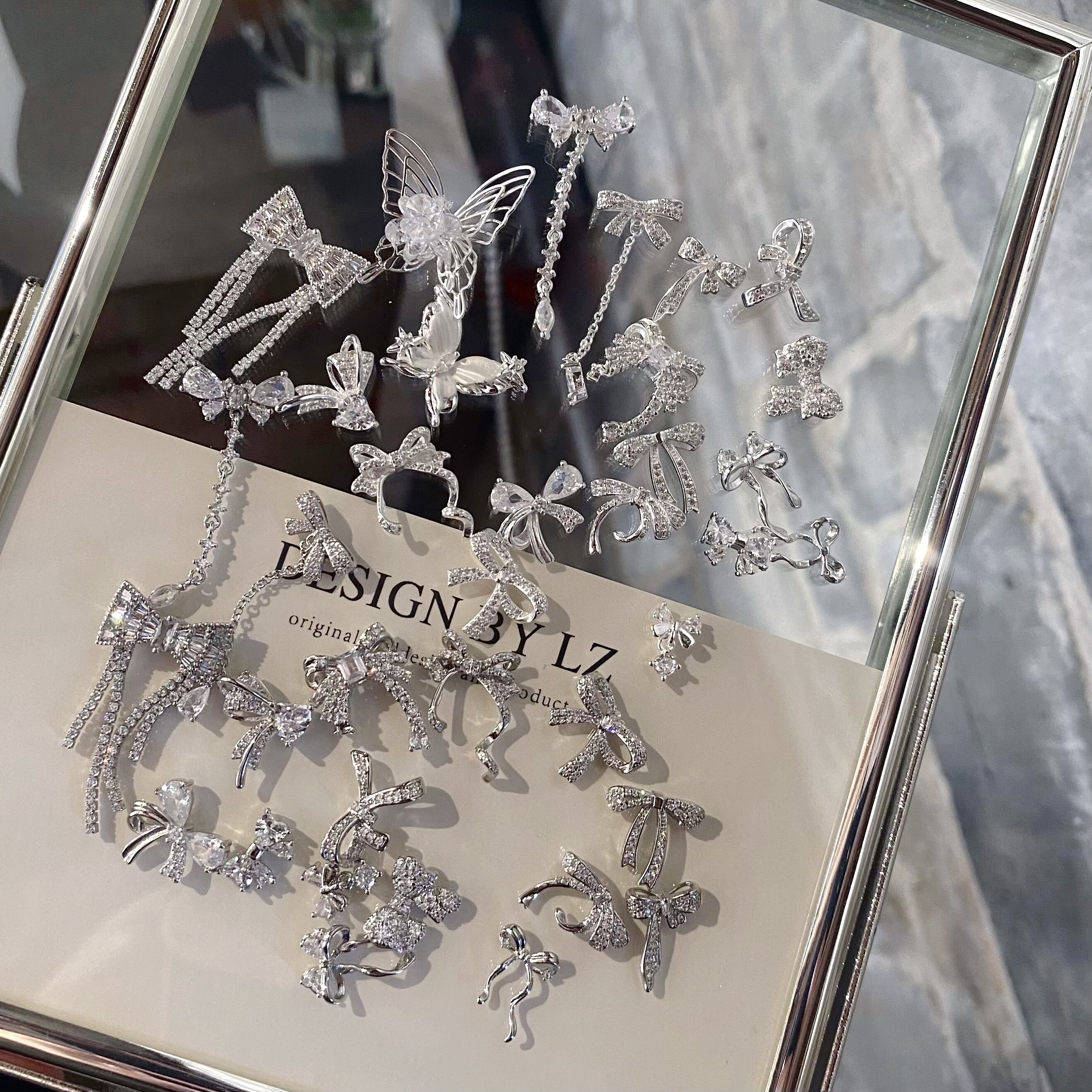 正品LZ高定【蝴蝶结 金属饰品】-全集｜奢仙闪锆石蝴蝶结美甲饰品,彩妆/香水/美妆工具,指甲装饰,淘宝优惠券,粉丝福利购,淘宝优惠卷