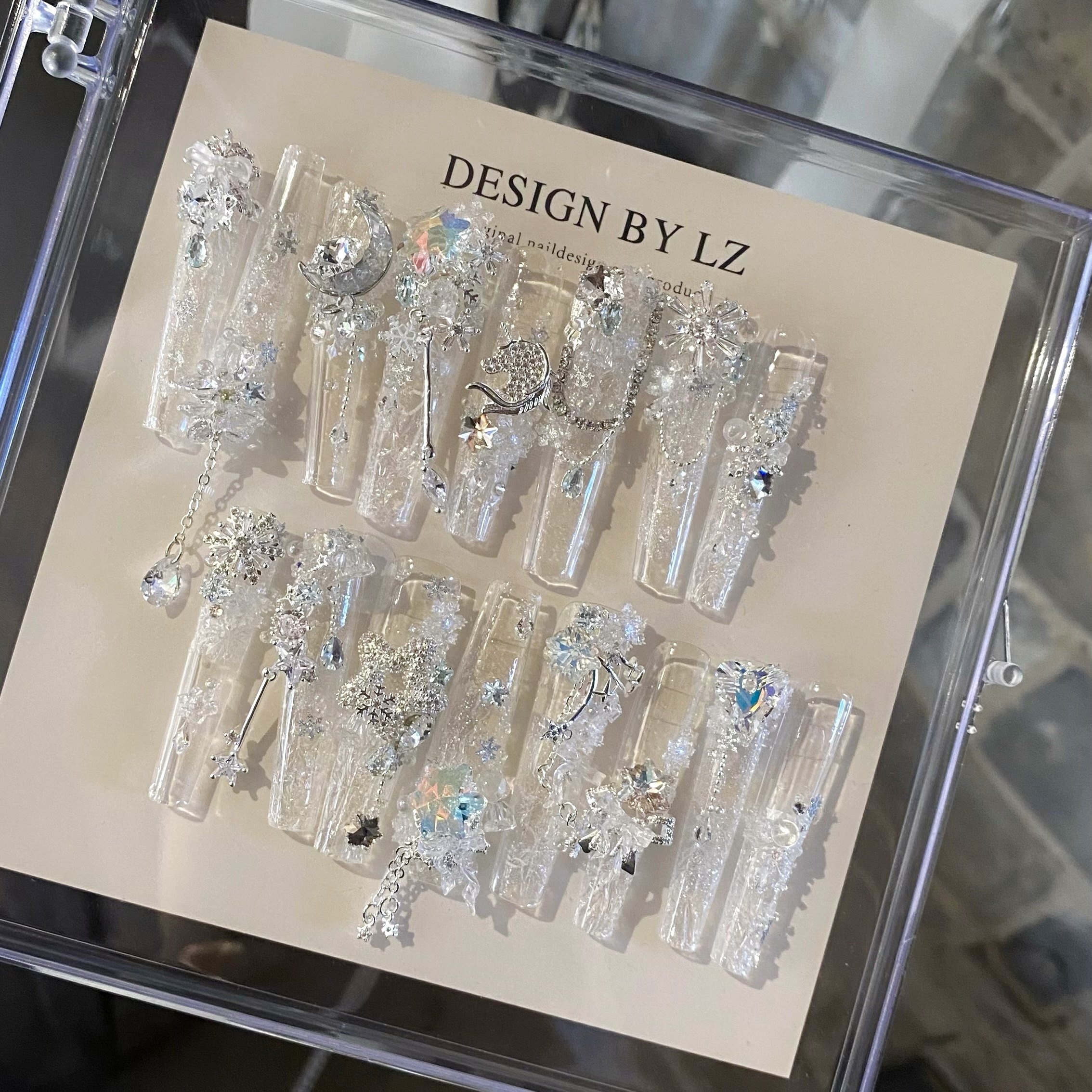 正品LZ高定 【柏林的雪】-圣诞雪花拼钻｜绝美清泠爆闪雪美甲饰品,彩妆/香水/美妆工具,指甲装饰,淘宝优惠券,粉丝福利购,淘宝优惠卷