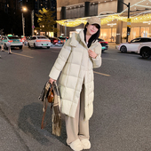 羽绒棉服女中长款 加厚保暖修身 显瘦过膝棉衣外套2025冬季 反季 新款
