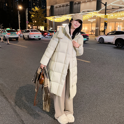 水云篇加厚羽绒棉服长款简约显瘦