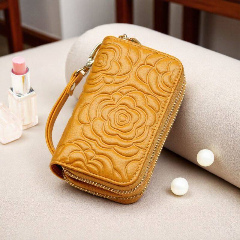 真皮小钱包女款零钱卡包一体迷你头层牛皮钥匙收纳妈妈买菜手提式