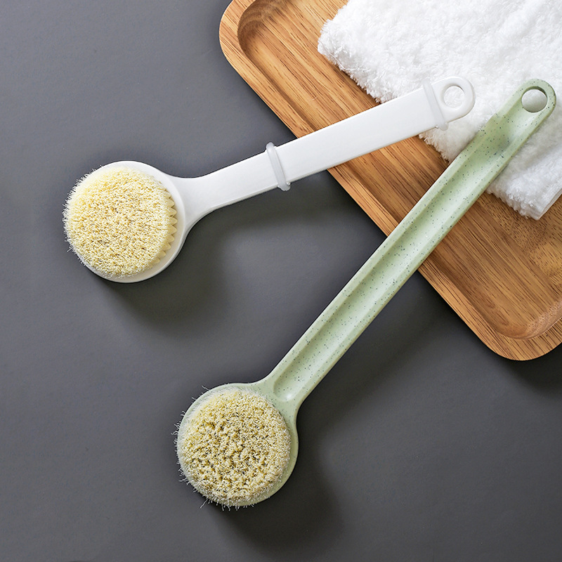 （标准价）O-070  deHub 去角质去泥长柄软毛洗澡刷直型手柄白色