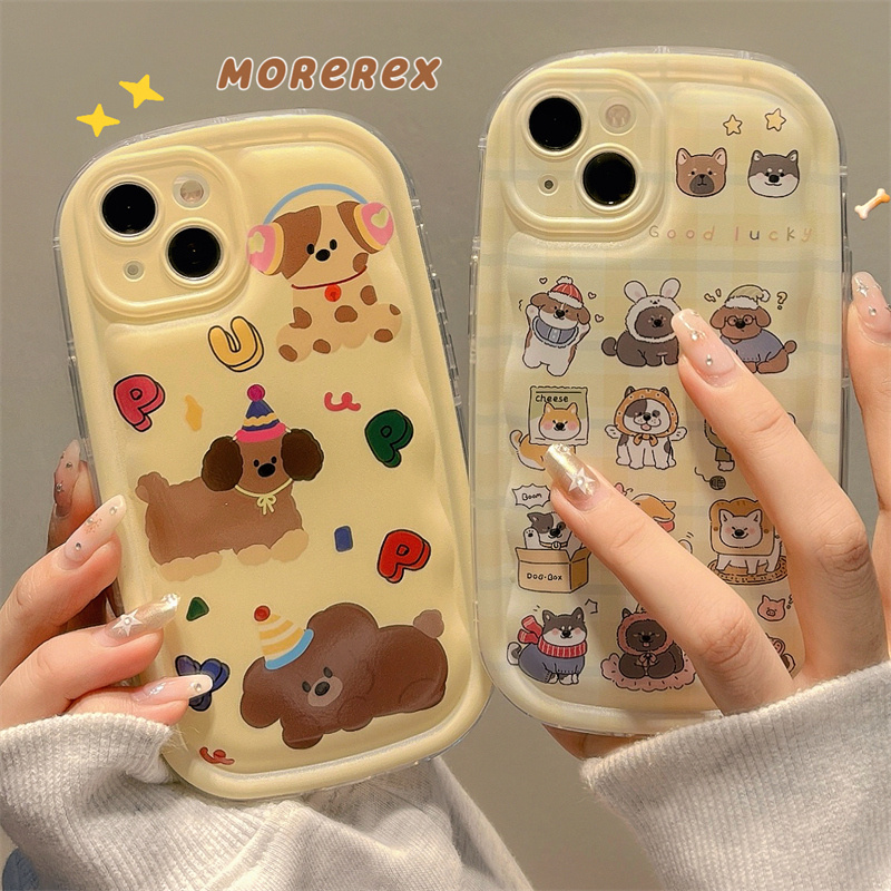 ins风趣味可爱卡通小狗适用苹果16手机壳情侣iphone13promax新款12小众11女15pro防摔14pro硅胶全包男保护套