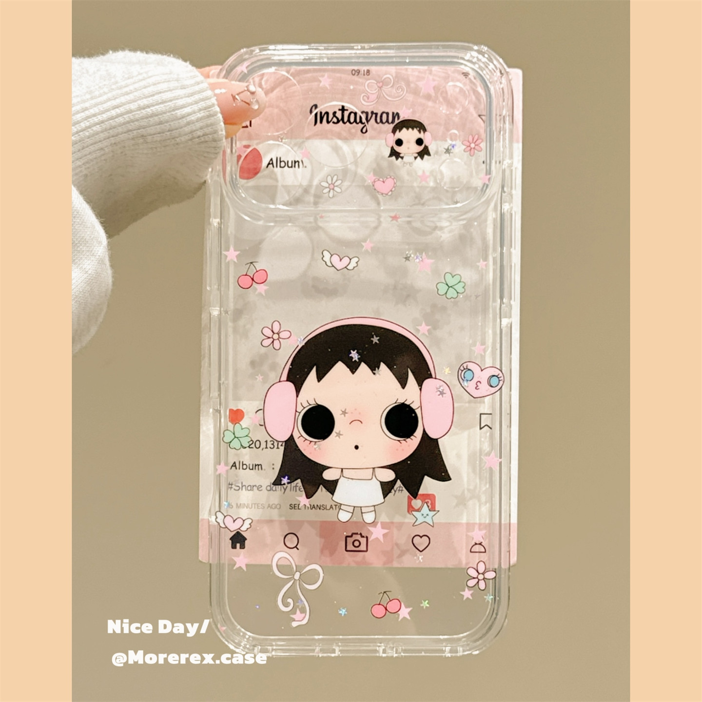 MoreRex 呆萌卡通耳机小玉yuy适用苹果18手机壳日韩iphone17promax新款18pro全包15防摔保护套14少女心16超火