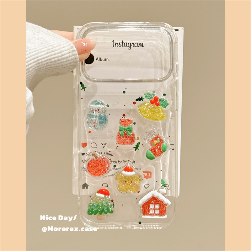 MoreRex简约ins立体可爱圣诞雪人适用苹果17手机壳iphone16promax新款15pro卡通14防摔保护套13滴胶17pro女款