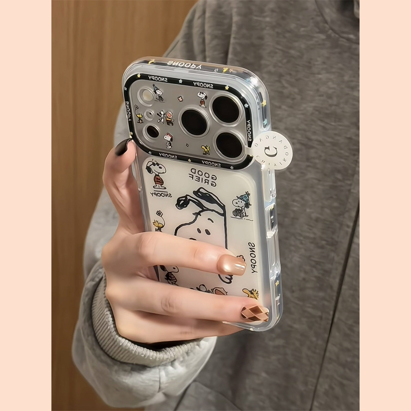 MoreRex 日系可爱涂鸦卡通史努比适用苹果18手机壳萌系iphone17promax新款18pro全包15防摔保护套14女16超火