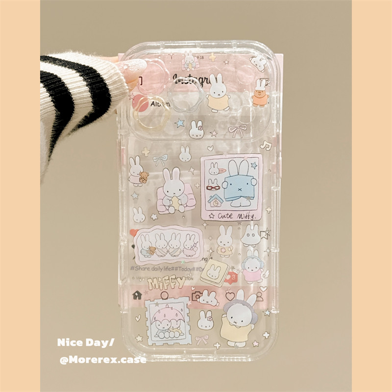 MoreRex日系可爱卡通米菲兔涂鸦适用苹果17手机壳iphone16promax新款17pro全包14防摔保护套13超火15女款创意,3C数码配件,手机保护套/壳,淘宝优惠券,粉丝福利购,淘宝优惠卷