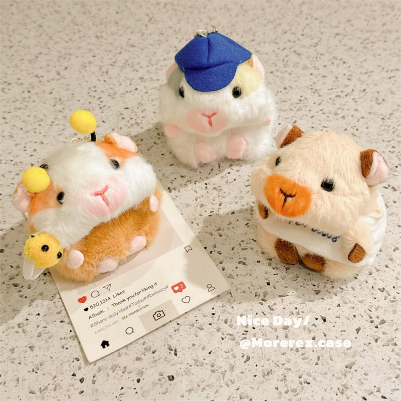 MoreRex 毛绒茸立体可爱荷兰猪适用苹果AirPods4保护壳airpods1/2/3蓝牙无线耳机套airpodspro二三四代新款女