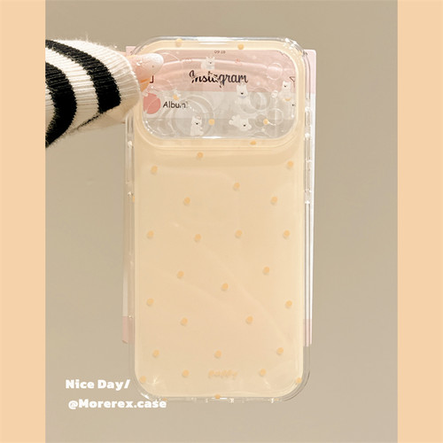 MoreRex ins简约可爱黄星星西高地狗狗镜框适用苹果17手机壳iphone16promax新款17pro双层14防摔保护套13女15
