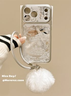 MoreRex梦幻少女心HelloKitty木马适用苹果17手机壳iphone16promax新款17pro电镀14防摔保护套13大视窗15全包